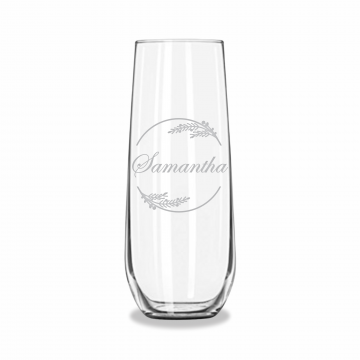 Besties | Personalized 8.5oz Stemless Champagne Flute